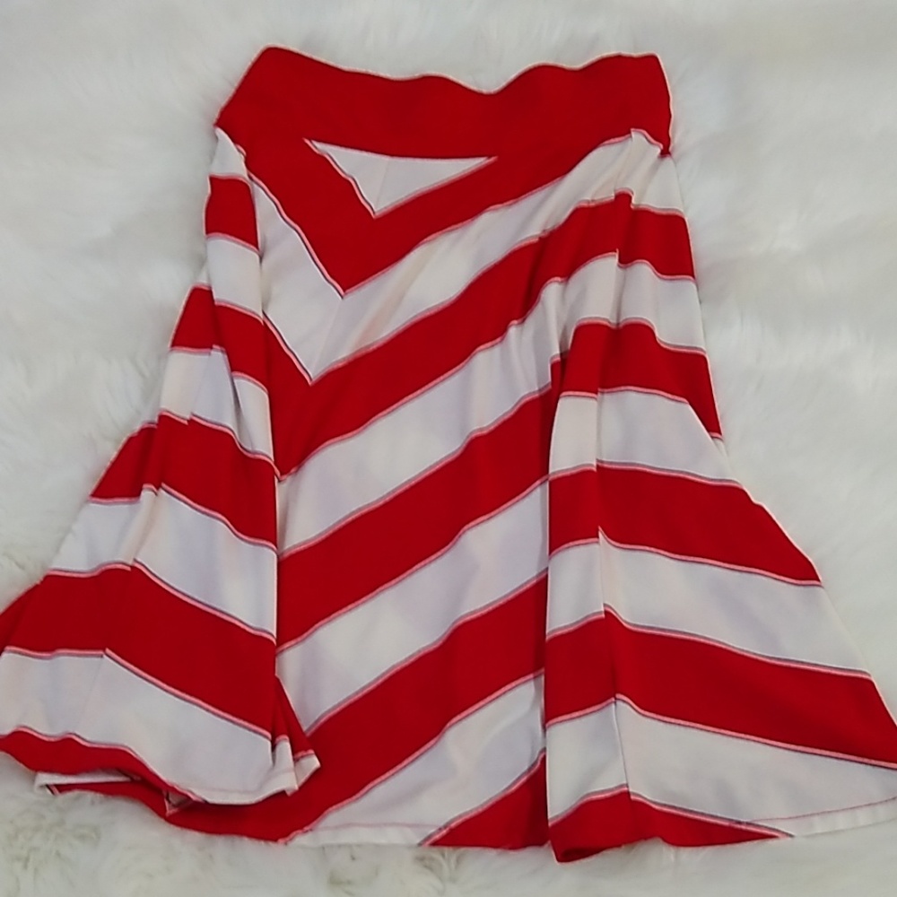 Old Navy A-line Skirt Red & White Medium - Picture 2 of 5